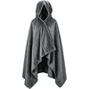 image:imageCatalonia Waterproof Hooded Blanket Poncho Warm Wearable Cape for Outdoors  Soft Flannel FullBody Wrap for Camping Stadium Events Tailgating Dog Walking Stay Warm and Dry Through Wind and RainGrey