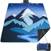 image:imageCatalonia Waterproof Picnic Blanket Extra Large 70 x 80 Inch Outdoor Mat  Foldable Blanket for Beach Camping Park Concerts and Travel with WaterResistant Backing Portable Gift for FamiliesNavy Snow Mountain