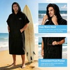 image:imageCatalonia Cotton Surf Poncho Hooded Changing Towel for Adults  Absorbent Hooded Towel with Pocket Quick Dry Changing Robe for Surfing Swimming Beach and PoolBlack