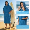 image:imageCatalonia Cotton Surf Poncho Hooded Changing Towel for Adults  Absorbent Hooded Towel with Pocket Quick Dry Changing Robe for Surfing Swimming Beach and PoolAqua