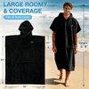 image:imageCatalonia Cotton Surf Poncho Hooded Changing Towel for Adults  Absorbent Hooded Towel with Pocket Quick Dry Changing Robe for Surfing Swimming Beach and PoolBlack