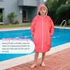 image:imageCatalonia Kids Waterproof Swim Parka with Hood SherpaLined Changing Robe  CoverUp with TwoWay Zip Inner Pocket with WriteOn Name Tag for Swimming Surfing Other Water Sports at the Pool or BeachHot Pink