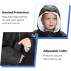 image:imageCatalonia Kids Waterproof Swim Parka with Hood SherpaLined Changing Robe  CoverUp with TwoWay Zip Inner Pocket with WriteOn Name Tag for Swimming Surfing Other Water Sports at the Pool or BeachBlack