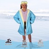 image:imageCatalonia Kids Waterproof Swim Parka with Hood SherpaLined Changing Robe  CoverUp with TwoWay Zip Inner Pocket with WriteOn Name Tag for Swimming Surfing Other Water Sports at the Pool or BeachLight Blue