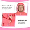 image:imageCatalonia Kids Waterproof Swim Parka with Hood SherpaLined Changing Robe  CoverUp with TwoWay Zip Inner Pocket with WriteOn Name Tag for Swimming Surfing Other Water Sports at the Pool or BeachHot Pink