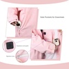 image:imageCatalonia Kids Waterproof Swim Parka with Hood SherpaLined Changing Robe  CoverUp with TwoWay Zip Inner Pocket with WriteOn Name Tag for Swimming Surfing Other Water Sports at the Pool or BeachPink