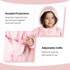 image:imageCatalonia Kids Waterproof Swim Parka with Hood SherpaLined Changing Robe  CoverUp with TwoWay Zip Inner Pocket with WriteOn Name Tag for Swimming Surfing Other Water Sports at the Pool or BeachPink