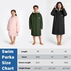 image:imageCatalonia Kids Waterproof Swim Parka with Hood SherpaLined Changing Robe  CoverUp with TwoWay Zip Inner Pocket with WriteOn Name Tag for Swimming Surfing Other Water Sports at the Pool or BeachGreen