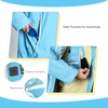 image:imageCatalonia Kids Waterproof Swim Parka with Hood SherpaLined Changing Robe  CoverUp with TwoWay Zip Inner Pocket with WriteOn Name Tag for Swimming Surfing Other Water Sports at the Pool or BeachLight Blue