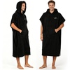 image:imageCatalonia Cotton Surf Poncho Hooded Changing Towel for Adults  Absorbent Hooded Towel with Pocket Quick Dry Changing Robe for Surfing Swimming Beach and PoolBlack