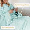 image:imageCatalonia Wearable Blanket with Sleeves for Women amp Men Fleece Wrap Throw  Cozy Sleeve Design for HandsFree Comfort Perfect for Reading TV Time amp Relaxing Christmas amp Birthday GiftAqua