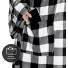 image:imageCatalonia Wearable Blanket with Sleeves for Women amp Men Fleece Wrap Throw  Cozy Sleeve Design for HandsFree Comfort Perfect for Reading TV Time amp Relaxing Christmas amp Birthday GiftPlaid White