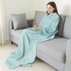image:imageCatalonia Wearable Blanket with Sleeves for Women amp Men Fleece Wrap Throw  Cozy Sleeve Design for HandsFree Comfort Perfect for Reading TV Time amp Relaxing Christmas amp Birthday GiftAqua