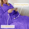 image:imageCatalonia Wearable Blanket with Sleeves for Women amp Men Fleece Wrap Throw  Cozy Sleeve Design for HandsFree Comfort Perfect for Reading TV Time amp Relaxing Christmas amp Birthday GiftPurple