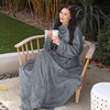 image:imageCatalonia Wearable Blanket with Sleeves for Women amp Men Fleece Wrap Throw  Cozy Sleeve Design for HandsFree Comfort Perfect for Reading TV Time amp Relaxing Christmas amp Birthday GiftGray