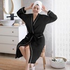 image:imageCatalonia Womens Lightweight Long Bathrobe Soft Kimono Robe for SummerBlack