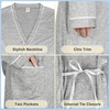 image:imageCatalonia Womens Lightweight Long Bathrobe Soft Kimono Robe for SummerGray Ash