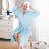 image:imageCatalonia Womens Lightweight Long Bathrobe Soft Kimono Robe for SummerLight Blue