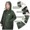 image:imageCatalonia Hooded Swim Parka Waterproof SherpaLined Coat for Boys amp GirlsGreen