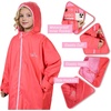 image:imageCatalonia Hooded Swim Parka Waterproof SherpaLined Coat for Boys amp GirlsHot Pink