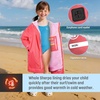 image:imageCatalonia Hooded Swim Parka Waterproof SherpaLined Coat for Boys amp GirlsHot Pink
