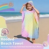 image:imageCatalonia Kids Orange Juice Hooded Poncho Towel 100 Cotton Changing RobeRainbow Mermaid