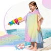 image:imageCatalonia Kids Orange Juice Hooded Poncho Towel 100 Cotton Changing RobeRainbow Mermaid
