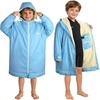 image:imageCatalonia Hooded Swim Parka Waterproof SherpaLined Coat for Boys amp GirlsLight Blue