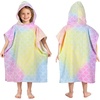 image:imageCatalonia Kids Orange Juice Hooded Poncho Towel 100 Cotton Changing RobeRainbow Mermaid