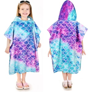 image:imageCatalonia Kids Orange Juice Hooded Poncho Towel 100 Cotton Changing RobeGalaxy