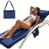 image:imageCatalonia Lounge Chair Towel Cover with Pillowcase Pocket Large Quick Dry Beach Chair Covers No Sliding Chaise Cover TowelNavy