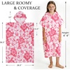 image:imageCatalonia Kids Hooded Poncho Towel for Surf Swim Absorbent Beach Wearable Towel for Teenagers Sand Proof Swim Changing RobePink Flower