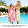 image:imageCatalonia Kids Hooded Poncho Towel for Surf Swim Absorbent Beach Wearable Towel for Teenagers Sand Proof Swim Changing RobePink Flower