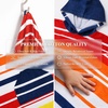 image:imageCatalonia Kids Hooded Poncho Towel for Surf Swim Absorbent Beach Wearable Towel for Teenagers Sand Proof Swim Changing RobeRed Stripe