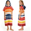 image:imageCatalonia Kids Hooded Poncho Towel for Surf Swim Absorbent Beach Wearable Towel for Teenagers Sand Proof Swim Changing RobeRed Stripe