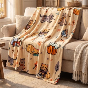 image:imageCatalonia Cute Cat Throw Blanket for Kids  Soft Flannel Fleece Blanket for Couch Bed Lightweight Cozy Throw for Boys amp Girls Machine Washable Cartoon Blanket 40x50Cat