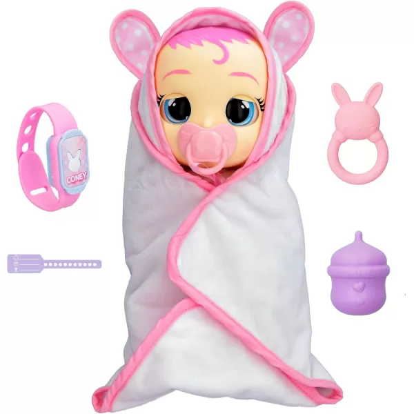 Cry Babies Newborn Coney  Interactive Baby Doll with 20 Baby Sounds Girls ampamp Kids Age 18M and Up