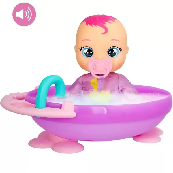 Cry Babies Newborn My First Bath Zoe  Interactive Baby Doll Bathtub Set with 20 Baby Sounds Girls ampamp Kids Age 18M and Up