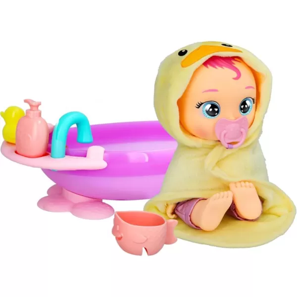 Cry Babies Newborn My First Bath Zoe  Interactive Baby Doll Bathtub Set with 20 Baby Sounds Girls ampamp Kids Age 18M and Up