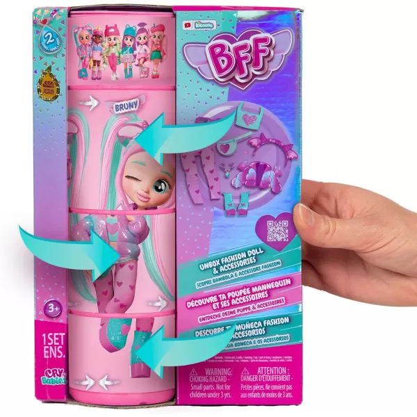 Cry Babies BFF Bruny Fashion Doll with 9 Surprises Including Outfit and Accessories for Fashion Toy Girls and Boys Ages 4 and Up 78 Inch Doll MulticolorCry Babies BFF Bruny Fashion Doll with 9 Surprises Including Outfit and Accessories for Fashion Toy Girls and Boys Ages 4 and Up 78 Inch Doll Multicolor