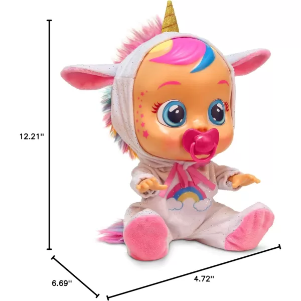 Cry Babies Dreamy the Unicorn 12 Baby Doll  Shimmery Removable Rainbow Pajamas For Girls and Kids 18 Months and Up  PinkCry Babies Dreamy the Unicorn 12 Baby Doll  Shimmery Removable Rainbow Pajamas For Girls and Kids 18 Months and Up  Pink