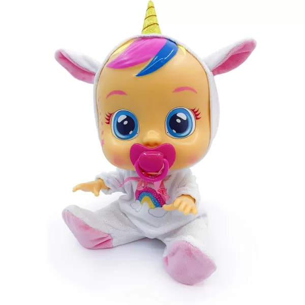 Cry Babies Dreamy the Unicorn 12 Baby Doll  Shimmery Removable Rainbow Pajamas For Girls and Kids 18 Months and Up  PinkCry Babies Dreamy the Unicorn 12 Baby Doll  Shimmery Removable Rainbow Pajamas For Girls and Kids 18 Months and Up  Pink