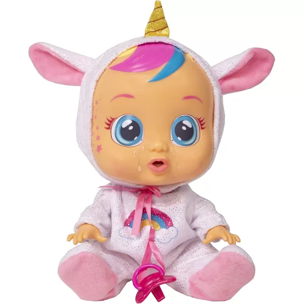 Cry Babies Dreamy the Unicorn 12 Baby Doll  Shimmery Removable Rainbow Pajamas For Girls and Kids 18 Months and Up  PinkCry Babies Dreamy the Unicorn 12 Baby Doll  Shimmery Removable Rainbow Pajamas For Girls and Kids 18 Months and Up  Pink