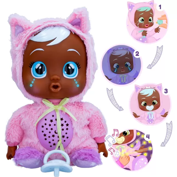 Cry Babies Goodnight Starry Sky Emmy  12 Bedtime Baby Doll  Plays 5 Lullabies and Night Light Projection MulticolorEmmy