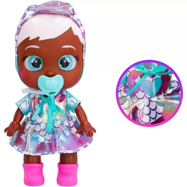 Cry Babies Stars Ayla 12 Baby Doll  Dino Themed Shiny Iridescent Dress for Girls and Kids 18M and UpCry Babies Stars Ayla 12 Baby Doll  Dino Themed Shiny Iridescent Dress for Girls and Kids 18M and Up