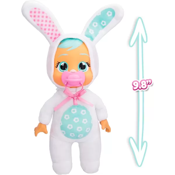 Cry Babies Tiny Cuddles Bunnies Lola  9 inch Baby Doll Cries Real Tears Pink Bunny Themed PajamasHoney