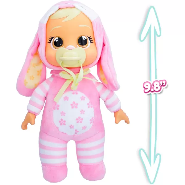 Cry Babies Tiny Cuddles Bunnies Lola  9 inch Baby Doll Cries Real Tears Pink Bunny Themed PajamasLola