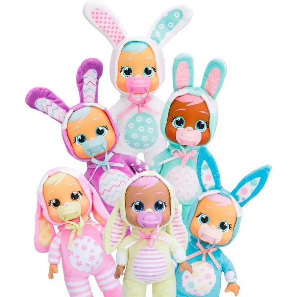 Cry Babies Tiny Cuddles Bunnies Lola  9 inch Baby Doll Cries Real Tears Pink Bunny Themed PajamasSally