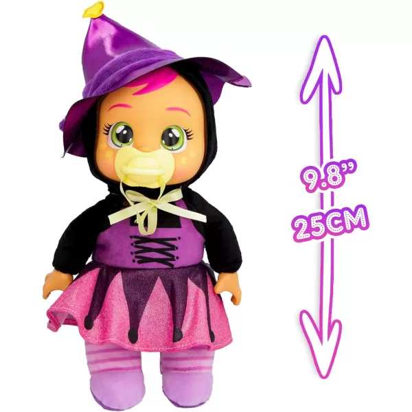 Cry Babies Tiny Cuddles Halloween Blair  9 Baby Dolls Cries Real Tears Purple and Blue Witch Themed PajamasAgatha