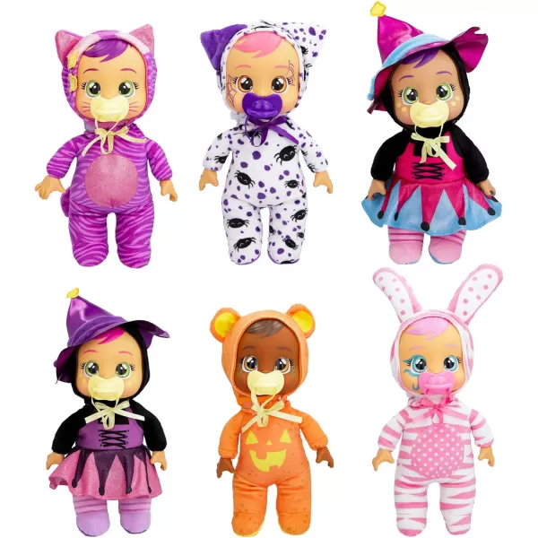 Cry Babies Tiny Cuddles Halloween Blair  9 Baby Dolls Cries Real Tears Purple and Blue Witch Themed PajamasAgatha